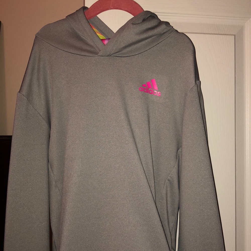 gray adidas hoodie